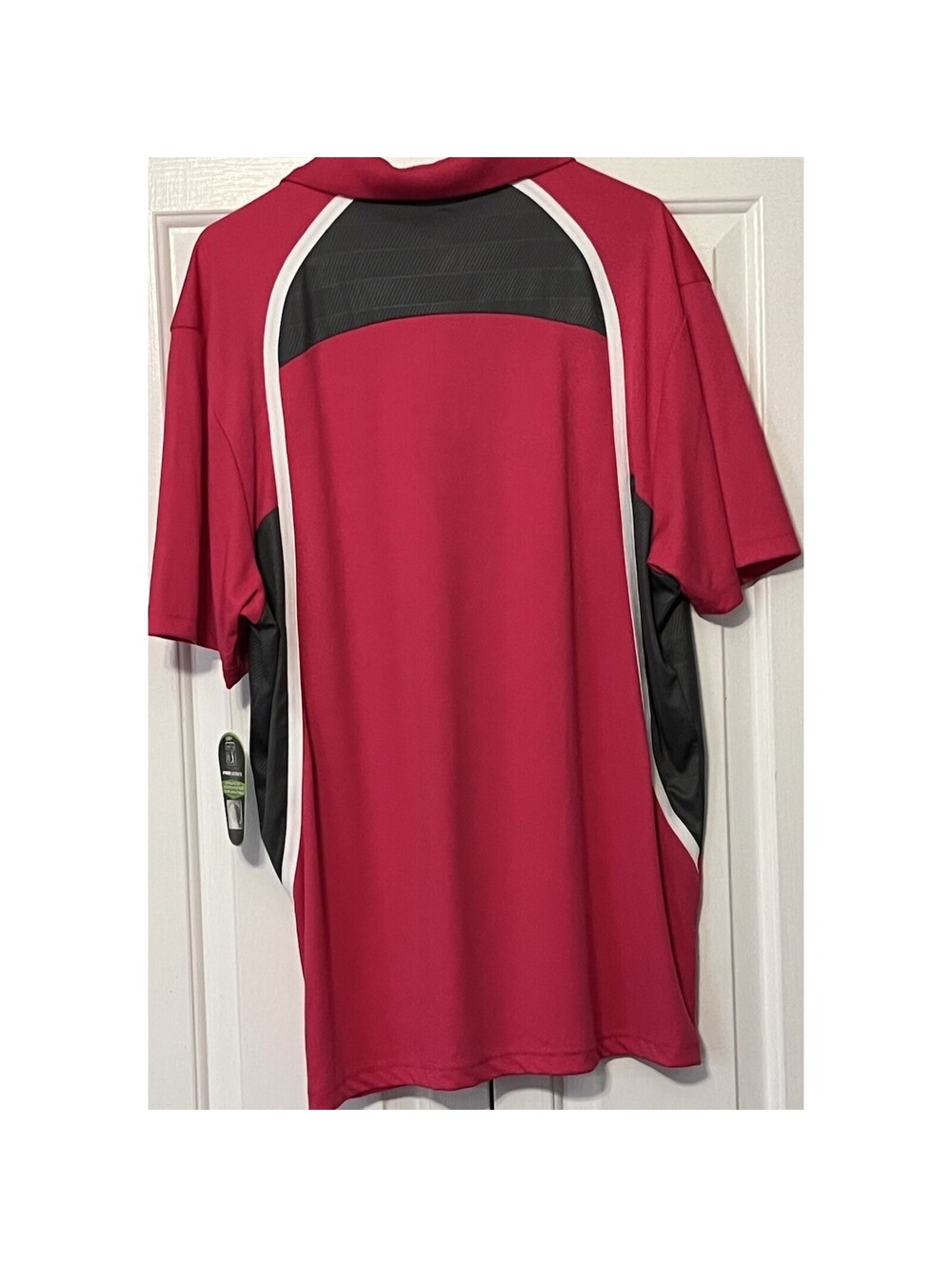 PGA Tour Men's Golf Polo Shirt Air Flux Short Sleeve XL - Fuchsia & Gray NWT